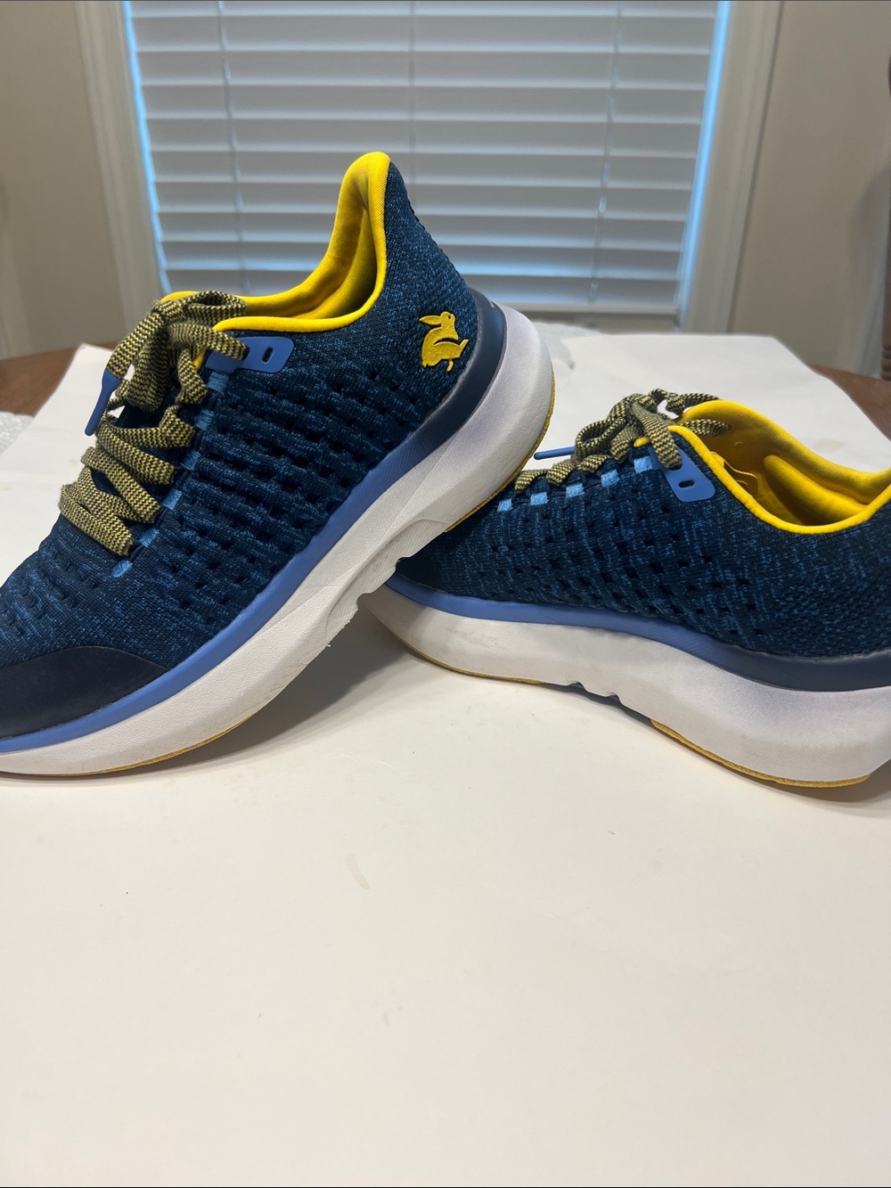 Rabbit  Navy and Yellow Athletic Boston Sneakers